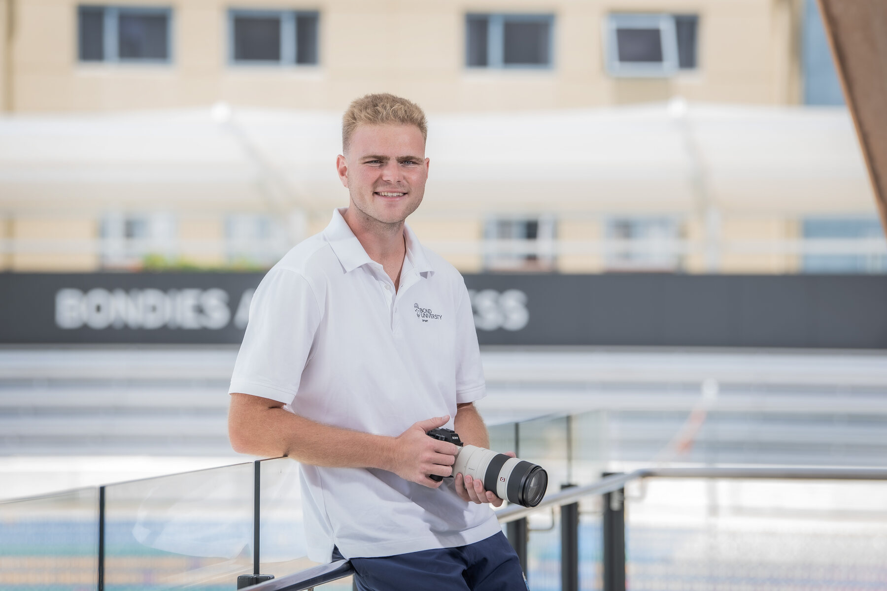 Perry Briggs on location with his camera, Gold Coast
